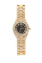 Iced Out Stay Fly Watch - Gold/Black
