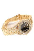 Iced Out Stay Fly Watch - Gold/Black