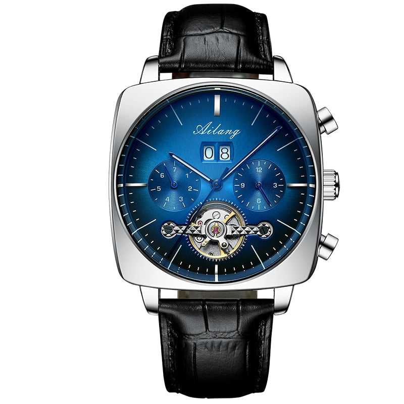 2021AILANG famous brand watch montre automatique luxe chronograph Square Large Dial Watch Hollow Waterproof mens fashion watches