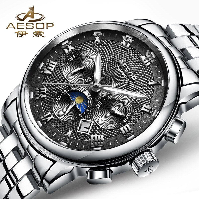 1963 PILOT WATCH FULLY AUTOMATIC MECHANICAL AVIATION MULTI-FUNCTION DISPLAY BUSINESS LUXURY BRAND MEN WATCH TOP MILITARY WATCHES