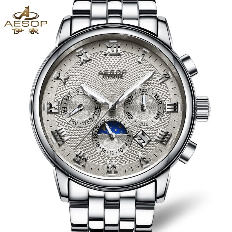 1963 PILOT WATCH FULLY AUTOMATIC MECHANICAL AVIATION MULTI-FUNCTION DISPLAY BUSINESS LUXURY BRAND MEN WATCH TOP MILITARY WATCHES
