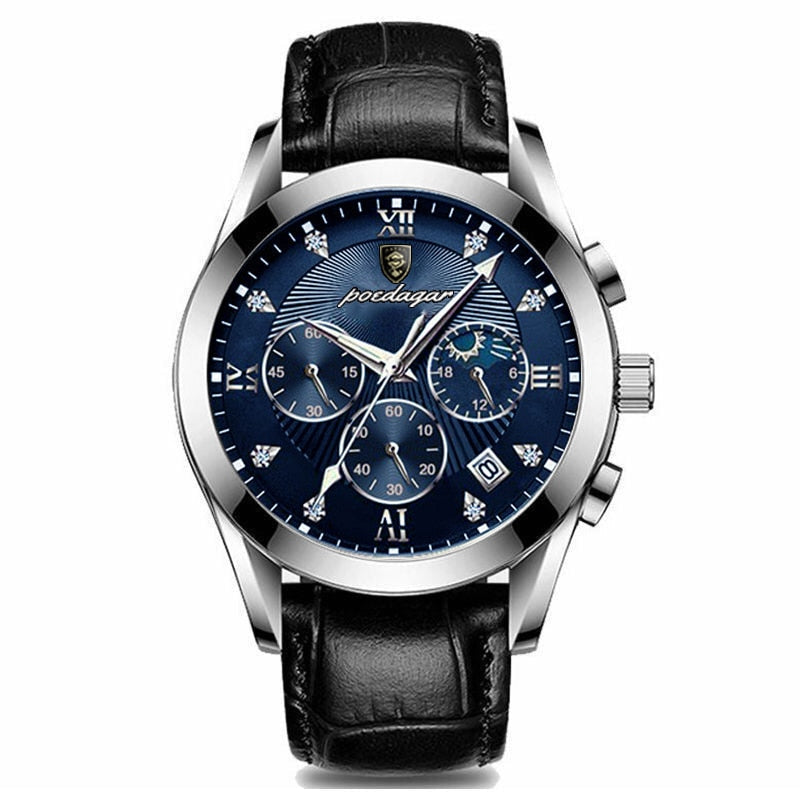 POEDAGAR 2021 New Fashion Mens Watches Waterproof Luminous Top Brand Luxury Quartz Wristwatch Full Stell Military Watch Clock