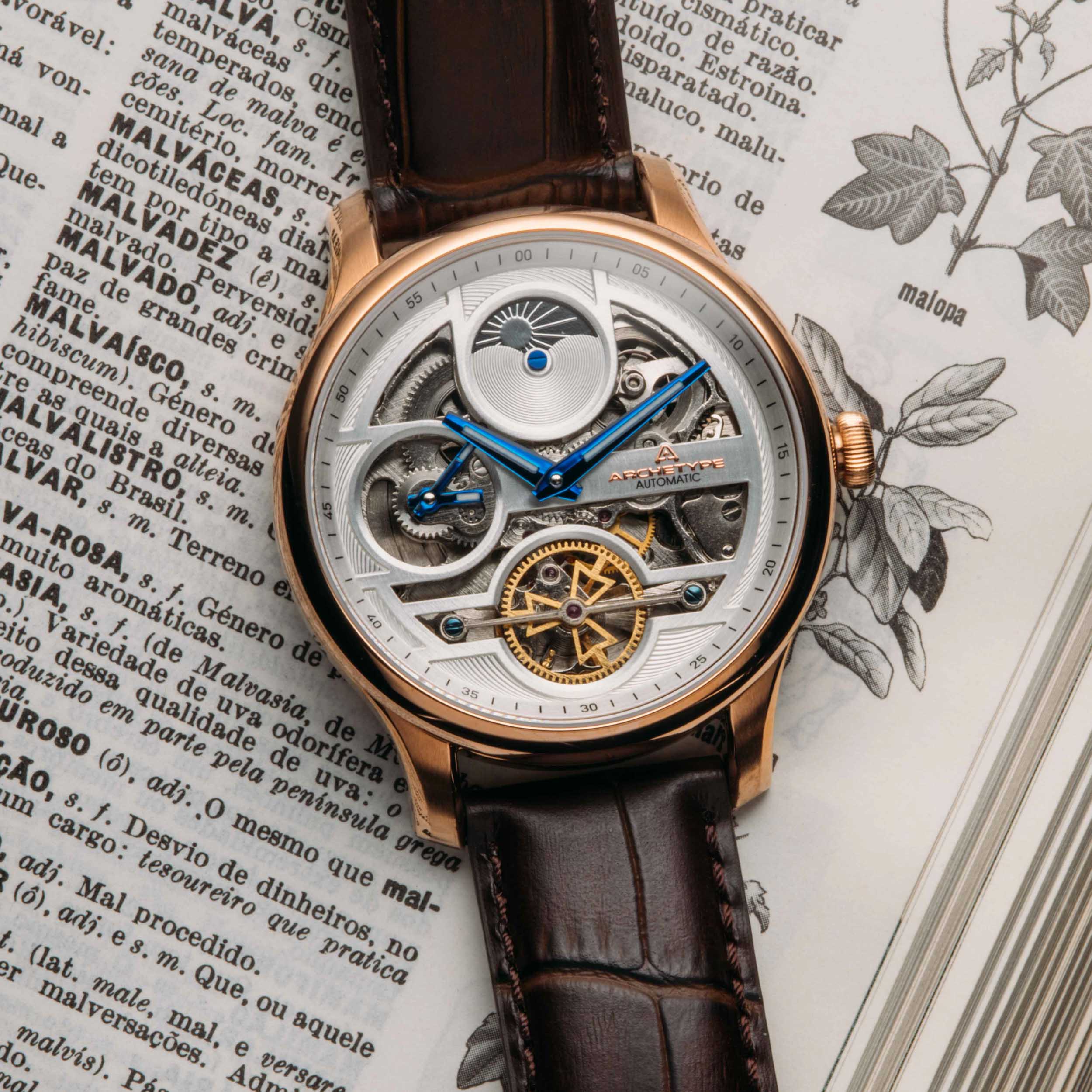 Archetype Archer Automatic Rose Gold White