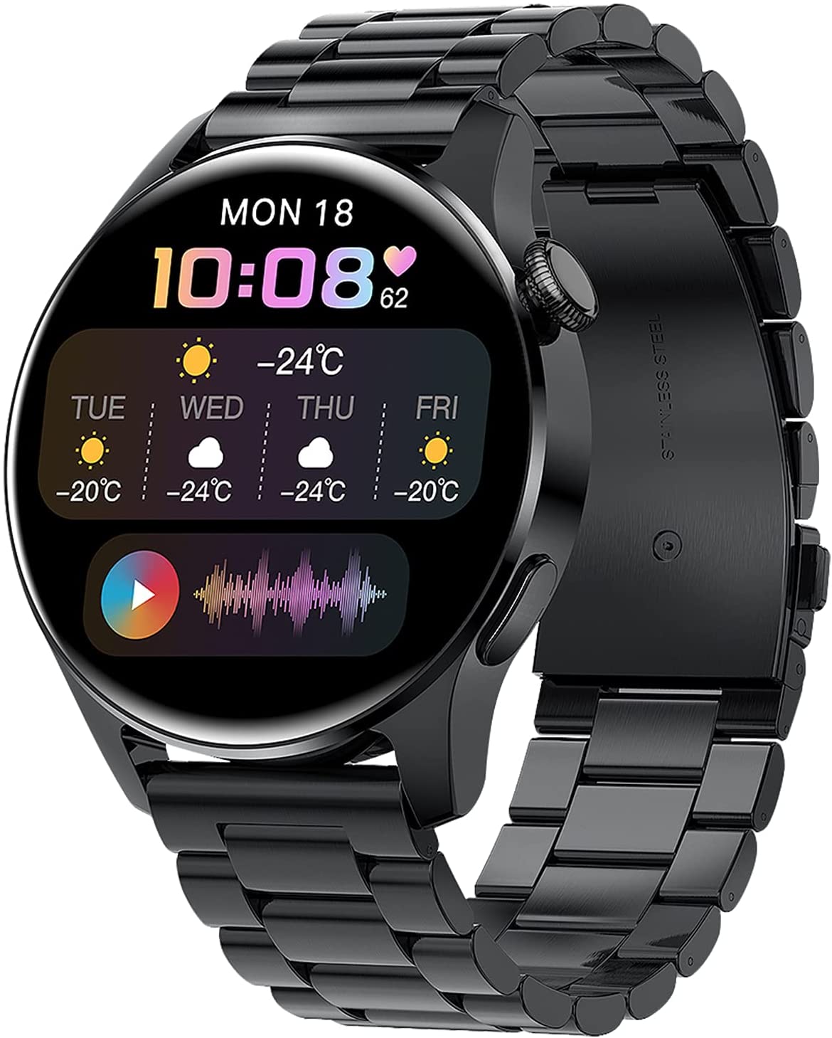 BIG DADDY BLACK BRACELET MEN'S WATCH