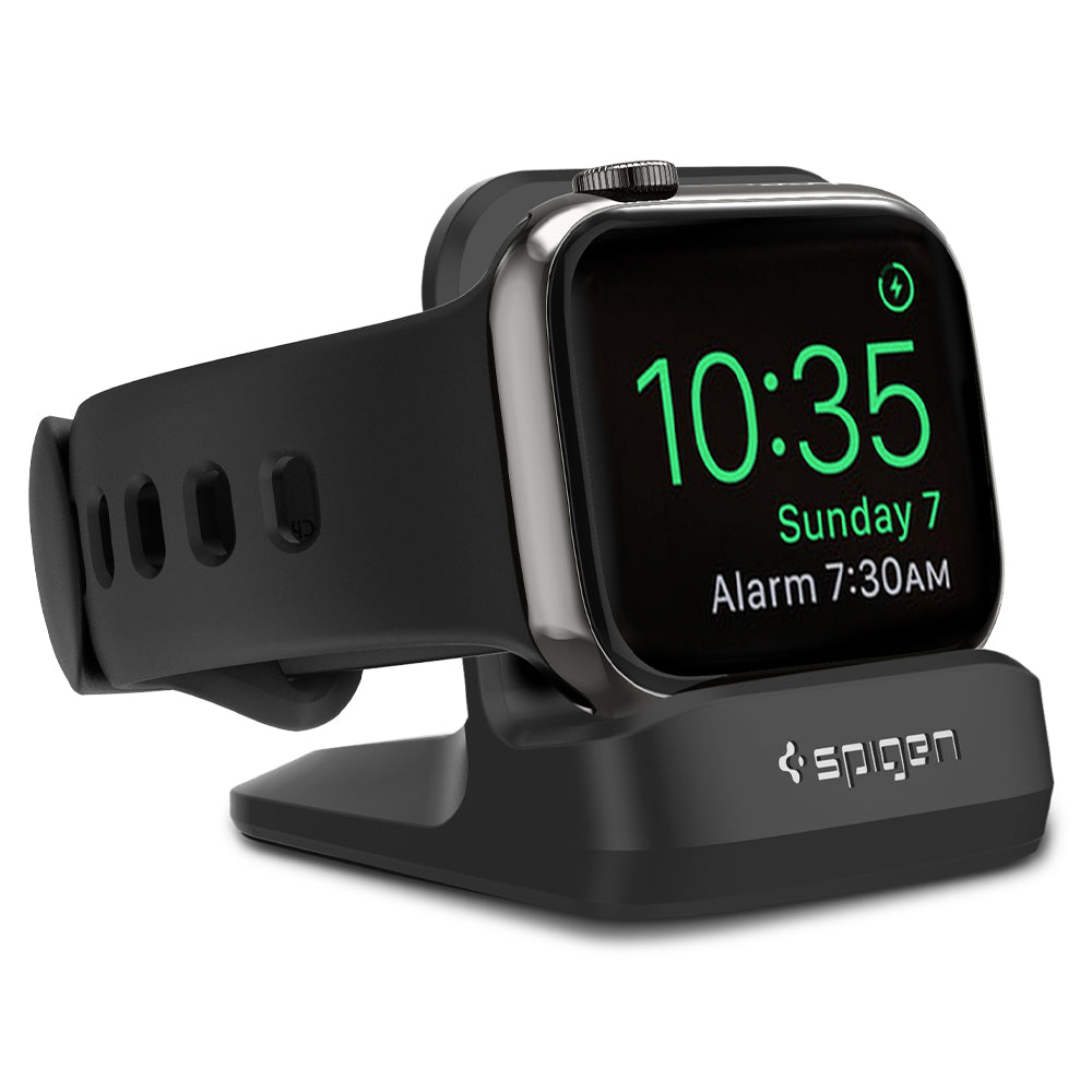 Apple Watch Night Stand S350(Black) showing a front facing view of the stand