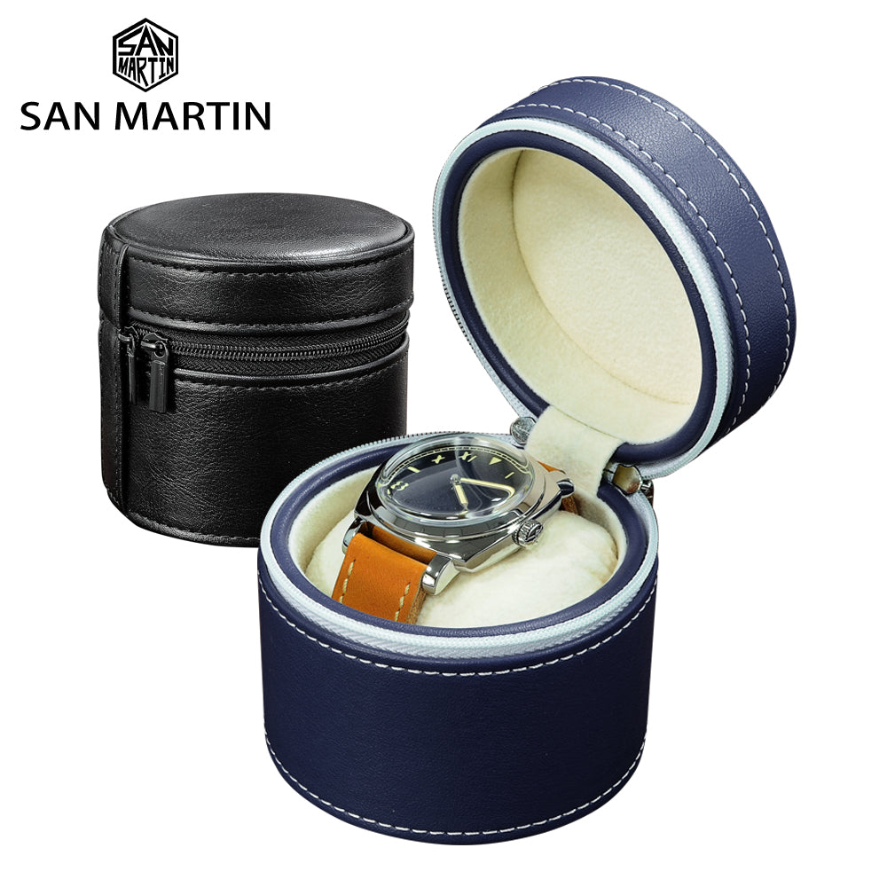 San Martin Leather High-end Portable Watch Box Small Travel Storage Box Gift Box Display Package Boxes