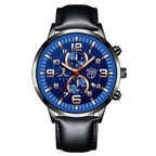 2022 Fashion Mens Sports Watches Men Luxury Stainless Steel Quartz Wrist Watch Luminous Clock Man Business Casual Leather Watch