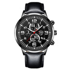 2022 Fashion Mens Sports Watches Men Luxury Stainless Steel Quartz Wrist Watch Luminous Clock Man Business Casual Leather Watch