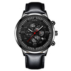 2022 Fashion Mens Sports Watches Men Luxury Stainless Steel Quartz Wrist Watch Luminous Clock Man Business Casual Leather Watch
