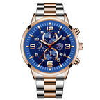 2022 Fashion Mens Sports Watches Men Luxury Stainless Steel Quartz Wrist Watch Luminous Clock Man Business Casual Leather Watch