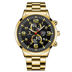 2022 Fashion Mens Sports Watches Men Luxury Stainless Steel Quartz Wrist Watch Luminous Clock Man Business Casual Leather Watch