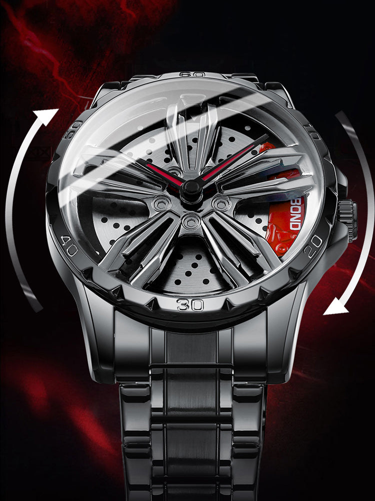 Rim Hub Watches 2022 Men Sports Car Men Watches Quartz Waterproof Sport Stainless Steel Wheel Wristwatch Car Quartz Men Watches