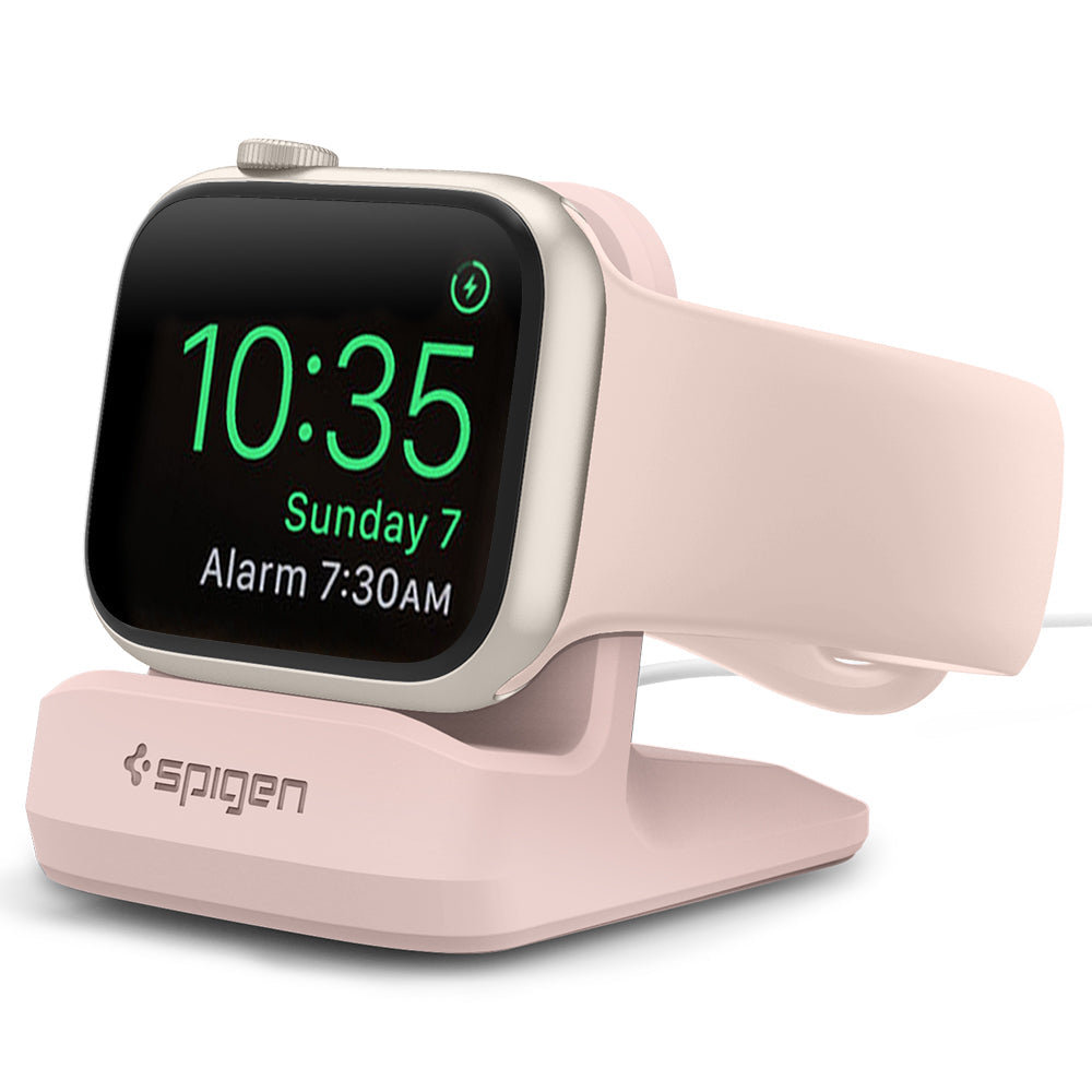 Apple Watch Night Stand S350 Pink Sand showing a front facing view of the stand